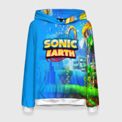 Женская толстовка 3D Sonic earth