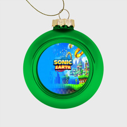 Стеклянный ёлочный шар Sonic earth