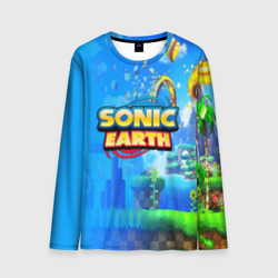 Мужской лонгслив 3D Sonic earth