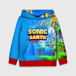 Детская толстовка 3D Sonic earth