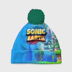 Шапка 3D c помпоном Sonic earth