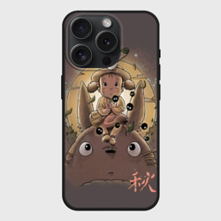 Чехол силиконовый для Apple iPhone 15 Pro матовый Мой сосед Тоторо