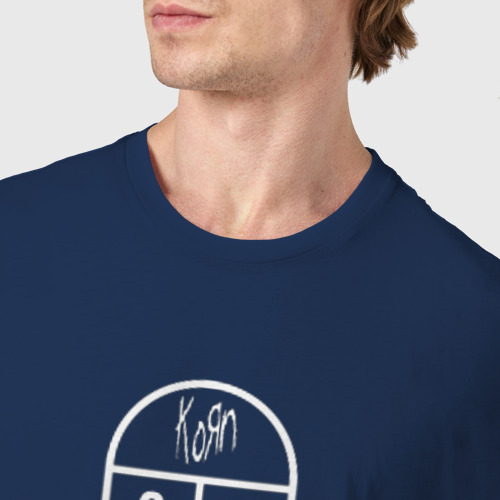 Мужская футболка хлопок Korn, цвет темно-синий - фото 6