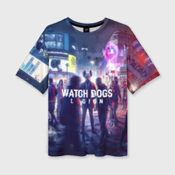 Женская футболка oversize 3D Watch dogs legion легион