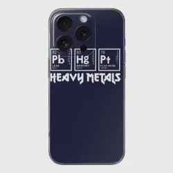 Чехол для iPhone 16 Pro силиконовый с защитой камеры Heavy Metals