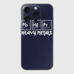 Чехол для iPhone 15 Pro силиконовый с защитой камеры Heavy Metals