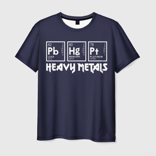 Мужская футболка с принтом Heavy Metals, вид спереди №1