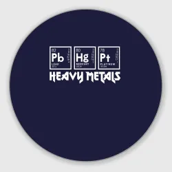 Круглый коврик для мышки Heavy Metals