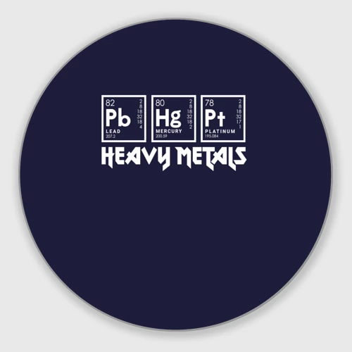 Круглый коврик для мышки Heavy Metals