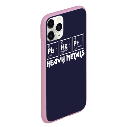 Чехол для iPhone 11 Pro Max матовый Heavy Metals, цвет розовый - фото 3