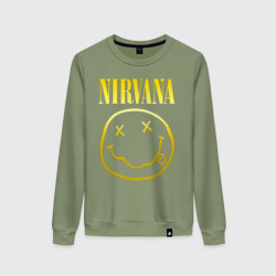 Женский свитшот хлопок Nirvana на спине