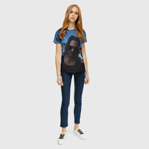 Женская футболка 3D Кибер, цвет 3D печать - фото 5