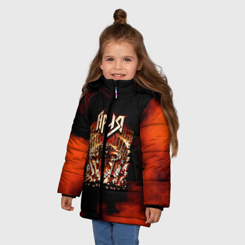 Зимняя куртка для девочек 3D Ария, цвет черный - фото 3