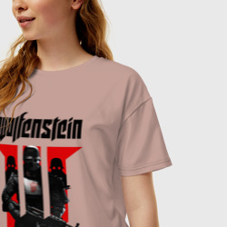 Женская футболка хлопок Oversize Wolfenstein - фото 2