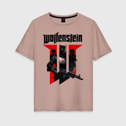 Женская футболка хлопок Oversize Wolfenstein