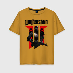 Женская футболка хлопок Oversize Wolfenstein