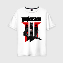 Wolfenstein – Женская футболка хлопок Oversize с принтом купить со скидкой в -16%