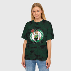 Женская футболка oversize 3D Boston Celtics - фото 2