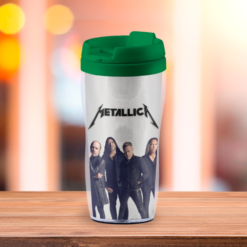 Термокружка-непроливайка Metallica, цвет зеленый - фото 3