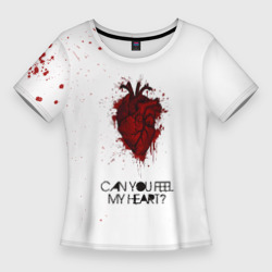 Женская футболка 3D Slim Can You Feel My Heart - BMTH