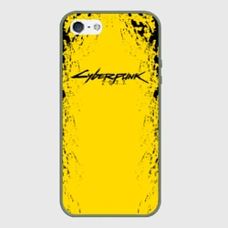 Чехол для iPhone 5/5S матовый Cyberpunk 2077 Samurai logo