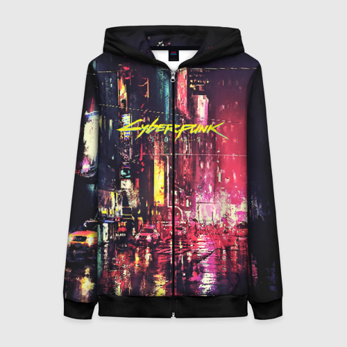Женская толстовка 3D на молнии CYBERPUNK 2077 Фото 01 Женская толстовка 3D на молнии CYBERPUNK 2077 Фото 01