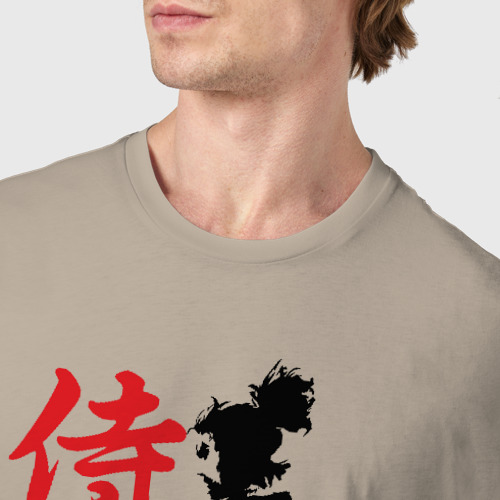 Мужская футболка хлопок с принтом Самурай, фото #4