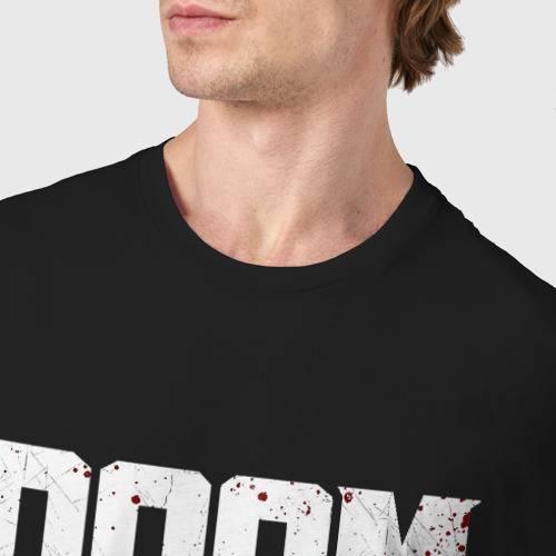 Мужская футболка хлопок с принтом Doom, фото #4