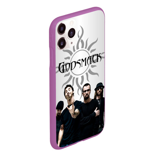 Чехол для iPhone 11 Pro Max матовый Godsmack, цвет фиолетовый - фото 3