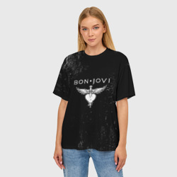 Женская футболка oversize 3D Bon Jovi - фото 2