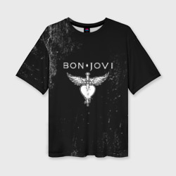 Женская футболка oversize 3D Bon Jovi