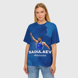 Женская футболка oversize 3D Абдулрашид Садулаев - фото 2