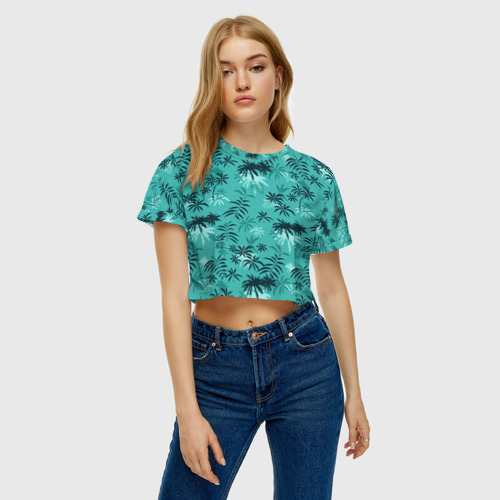 Женская футболка Crop-top 3D Tommy Vercetti, цвет 3D печать - фото 3