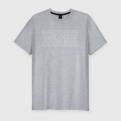 Мужская приталенная футболка из хлопка с принтом Muse, вид спереди №1