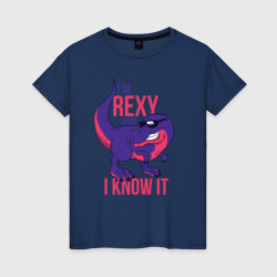 Женская футболка хлопок I'm Rexy and I Know It