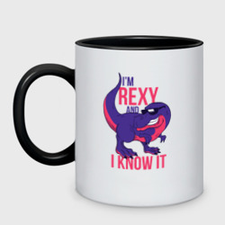 Кружка двухцветная I'm Rexy and I Know It