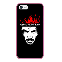 Чехол для iPhone 5/5S матовый Cyberpunk 2077 Keanu Reeves Киану Ривз