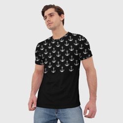 Мужская футболка 3D Минималистичные Якоря - фото 2