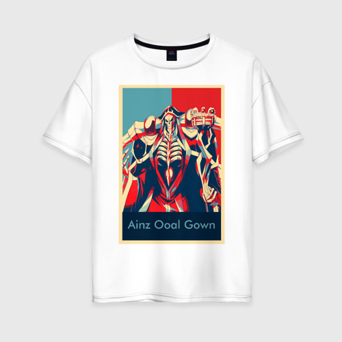Женская футболка из хлопка оверсайз с принтом Ainz ooal gown Poster, вид спереди №1