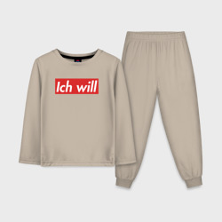 Детская пижама с лонгсливом хлопок Ich will