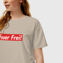 Женская футболка хлопок Oversize Feuer Frei! - фото 2