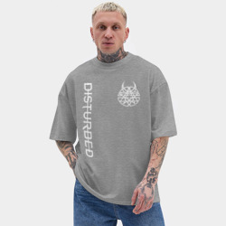 Мужская футболка Oversize хлопок texturе Disturbed - фото 2