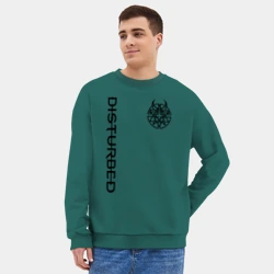 Мужской свитшот oversize без начеса хлопок Disturbed - фото 2