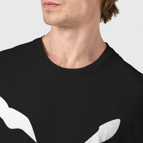 Мужская футболка хлопок Disturbed face, цвет черный - фото 6