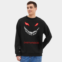 Мужской свитшот oversize без начеса хлопок Disturbed face - фото 2