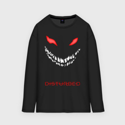 Мужской лонгслив oversize хлопок Disturbed face