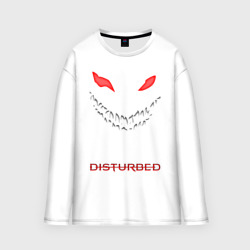 Мужской лонгслив oversize хлопок Disturbed face