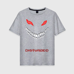 Женская футболка хлопок Oversize Disturbed face