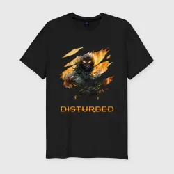 Мужская футболка хлопок Slim Disturbed face