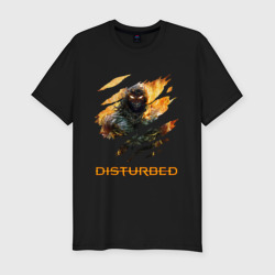 Мужская футболка хлопок Slim Disturbed face